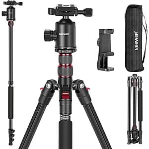 77" NEEWER Camera Tripod & Monopod w/ 360 Ball Head & 2-Axis Column (34lb Load) $39.60 + Free Shipping