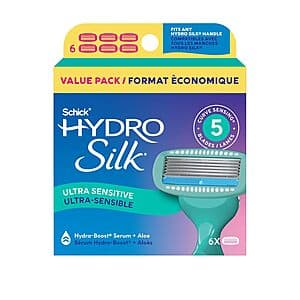 Select Accts: 6-Ct Women's Schick Hydro Silk Moisturizing Razor Blade Refills $5.20 w/ S&S