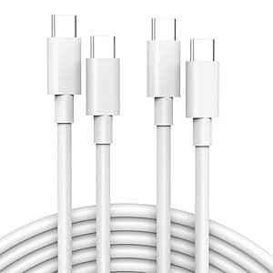 2-Pack IFEART 6.6' 60W USB-C to USB-C Charging Cable $4