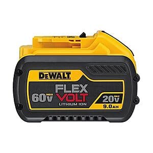 DEWALT FLEXVOLT 20V/60V MAX Lithium-Ion 9.0Ah Battery $128 + Free S&H w/ Prime
