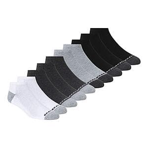 10-Pack Skechers Men's No Show Running Socks (Assorted) $11.10