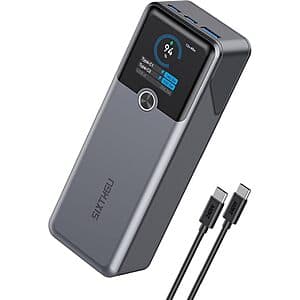 200W SIXTHGU 3-Port 20,000mAh PowerTower P1 Power Bank w/ 140W USB-C PD $38.50 + Free S&H