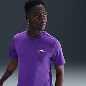 Nike Men's Sportswear Club T-Shirt (Ghost or Wild Grape) from $9