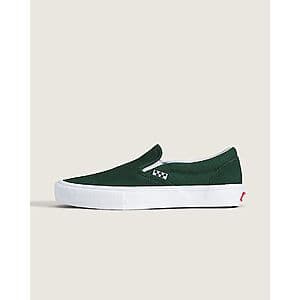 Vans Unisex Skate Slip-On Shoe (Green / White) $22 + Free Shipping