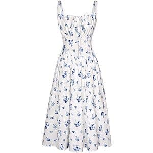 Scarlet Darkness Women's Floral Corset Midi Dress from $13