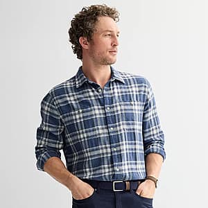 Sonoma Goods for Life Men's Supersoft Flannel Button-Down Shirt (Various Colors) from $4.05 + Free Pickup
