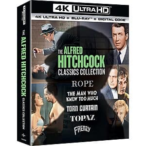 Select Amazon Accounts: The Alfred Hitchcock Classics Collection (4K Ultra HD) $25.90
