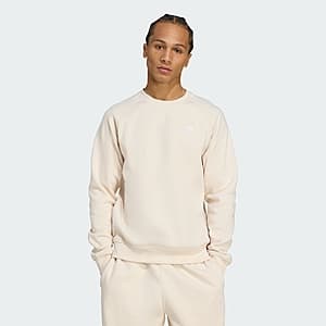 adidas Men's Trefoil Essentials Crew Sweatshirt (Wonder White/White) $15.20 + Free S&H