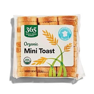 Prime Members: 2.8-Oz 365 by Whole Foods Market Organic Mini Toast $1.30 w/ S&S