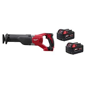 Milwaukee M18 18V SAWZALL Reciprocating Saw w/ 2x M18 5.0Ah Batteries $199 + Free S&H