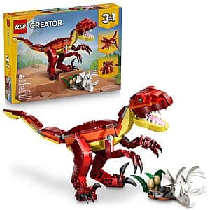 283-Piece LEGO Creator 3 in 1 Fierce Dinosaur Building Toy (31379) $16