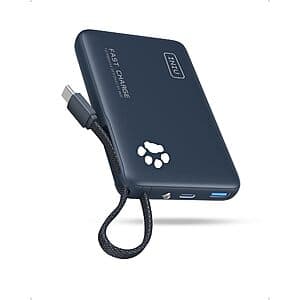 INIU Pawsible 45W 10K mAh Power Bank w/ 1x USB-C + 1x USB-A Ports & Flashlight $13.75