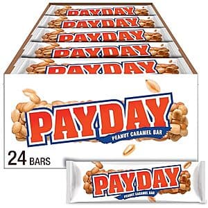 24-ct 1.85-oz PAYDAY Peanut Caramel Candy Bars $15.85 w/ Subscribe & Save
