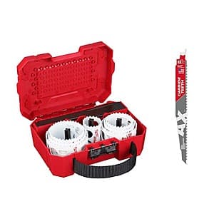 Milwaukee Hole Dozer Bi-Metal Hole Saw Kit w/ Wood Cutting SAWZALL Blade $40 + Free Shipping