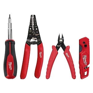 4-Piece Milwaukee Electrician's Hand Tool Kit $24.90 + Free Shipping