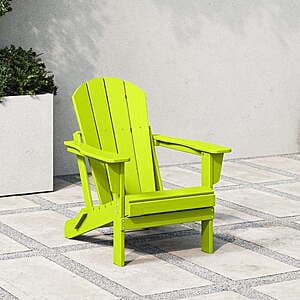 WestinTrends Malibu Outdoor Folding HDPE Adirondack Chair (Lime) $50 + Free S&H