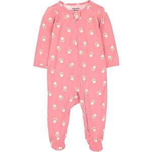 Carter's Child of Mine Baby ComfySoft Sleep N' Play Pajamas (Pink Sun) $1.75 + Free Pickup