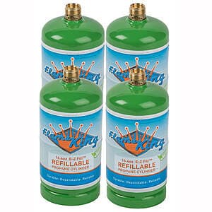 4-Pk 16.4-Oz Flame King E-Z Fill Refillable Propane Cylinder Tanks $48 + Free S&H