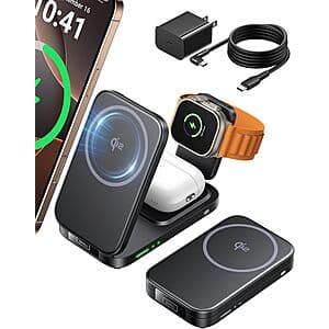 INIU 3-in-1 Qi2 MagSafe Foldable Wireless Charging Station (Black) $16.40 + Free Shipping