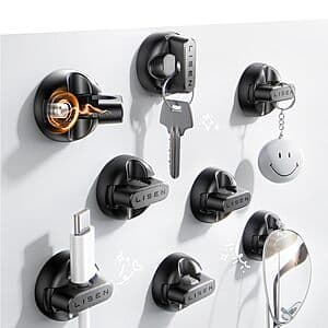8-Pack LISEN Adhesive Magnetic Cable Clip Organizers $5.95
