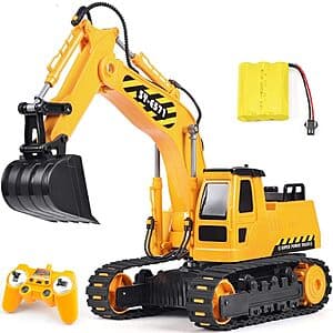 Prime Members: DOUBLE E Remote Control Excavator Toy $15 + Free Shipping