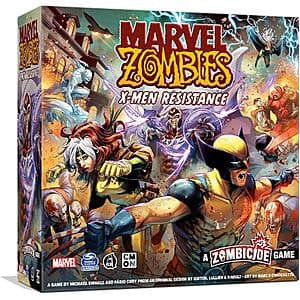 CMON Marvel Zombies X-Men Resistance board game box featuring X-Men characters and Zombicide game branding.
