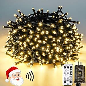 Prime Members: 99' EEW Voice Controlled 300 LED Christmas String Lights (Warm White) $10.20 + Free Shipping
