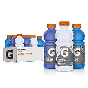 12-pk 20-oz Gatorade Original Thirst Quencher Fierce Variety Pack $9.95 w/ S&S