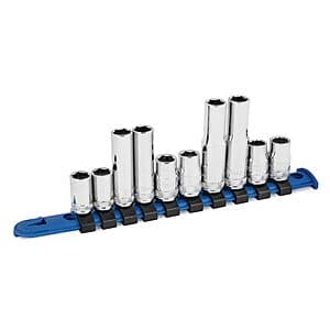 10-Pc. Titan 67010 1/4" + 3/8" Drive 10mm Socket Set $8.80