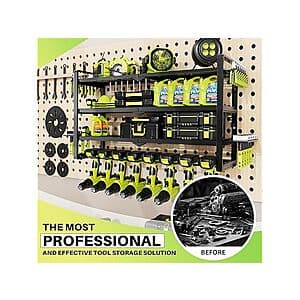 4-Tier Garage Storage Cordless Tool Organizer w/ 8-Slots $30 + Free Shipping w/ Prime