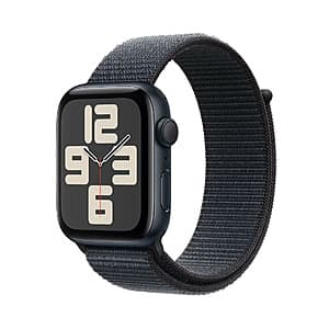 44mm Apple Watch SE 2nd Gen GPS Smartwatch w/ Midnight Aluminum Case (M/L) $159 + Free Shipping