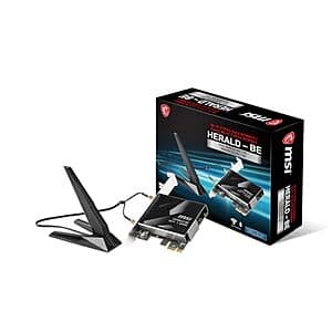 Used Like New: MSI Herald-BE Wi-Fi 7 802.11BE MAX Module w/ Multi-Link Operation $23.10