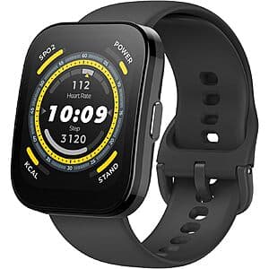 46mm Amazfit Bip 5 GPS Smart Watch (Black) $20 + Free Shipping w/ Prime