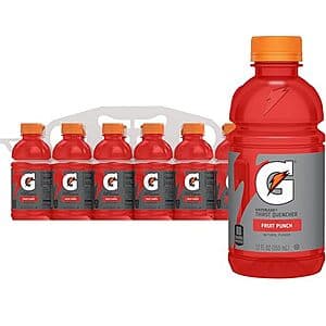 12-Pk 12-Oz Gatorade Thirst Quencher (Fruit Punch) $5.65 w/ S&S