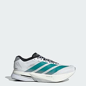 adidas Men's Boston 13 Running Shoes (White / Pure Teal / Grey, Limited Sizes) $56 or Less + Free Shipping