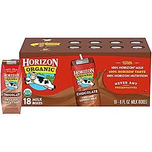 18-Count 8-Oz Horizon Organic Shelf Stable Chocolate Milk Boxes $9.10 w/ Subscribe & Save