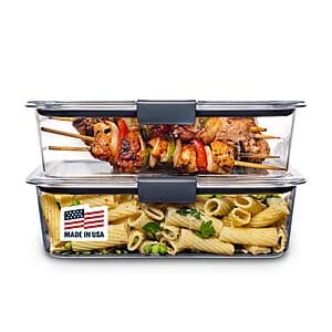 2-pk 9.6-cup Rubbermaid Brilliance BPA-Free Food Storage Containers w/ Lids $20