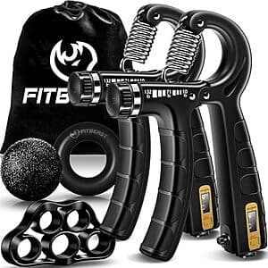 5-pc FitBeast Hand Grip Strengthener Workout Kit (various) $10
