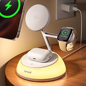 Prime Members: Lamicall Qi2 4-in-1 Magsafe Wireless Charging Station w/ Multi-Color Light $30 + Free Shipping