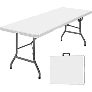 6' Jopath White Plastic Folding Table $28