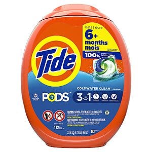 112-Ct Tide PODS Laundry Detergent Soap Pods (Original Scent) + $22.50 Amazon Credit $25.90 w/ Subscribe & Save