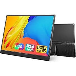 Prime Members: 15.6" Yxk Portable 1080p FHD Travel Monitor w/ Kickstand $40 + Free S&H