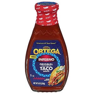 8oz. Ortega Original Thick/Smooth Taco Sauce (Inferno Hot) $1.55 w/ S&S