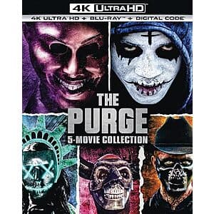 The Purge: 5-Movie Collection (4K Ultra HD + Blu-ray + Digital) $35