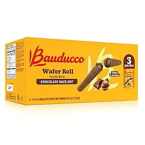 3-Pack 42.3-Oz Bauducco Wafer Rolls (Chocolate Hazelnut) $15.35