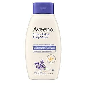 Select Accounts: 12-Oz Aveeno Stress Relief Body Wash (Lavender Scent) $4.15 w/ S&S