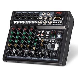 Pyle 8-Channel Studio Audio Mixer w/ Bluetooth, USB Recording & DSP Effects $81 + Free S&H