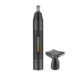 ConairMan Ear & Nose Hair Cordless Battery-Powered Trimmer for Men w/ Attachments $17