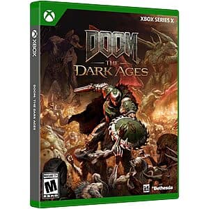 DOOM: The Dark Ages Standard Edition game case for Xbox Series X.