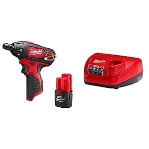Milwaukee M12 12V Cordless 1/4" Hex Screwdriver Kit w/ 1.5Ah Battery & Charger $65 + Free S&H